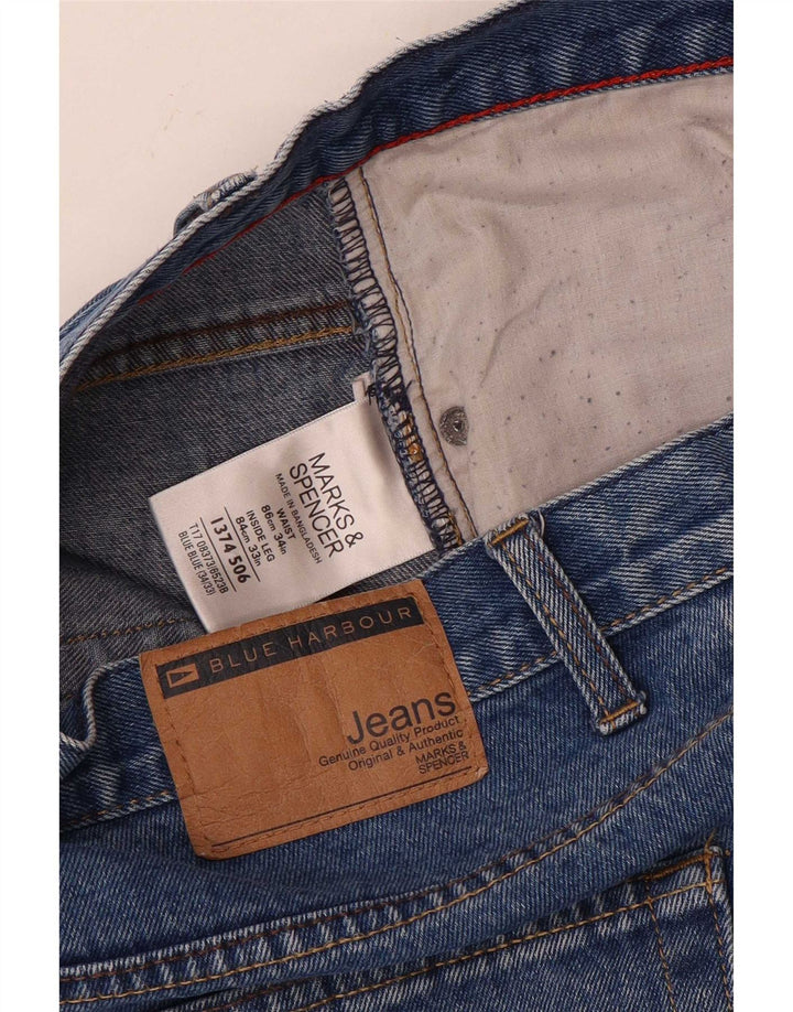 Ανδρικό τζιν Marks & Spencer Blue Harbor Straight W34 L33 Βαμβακερό