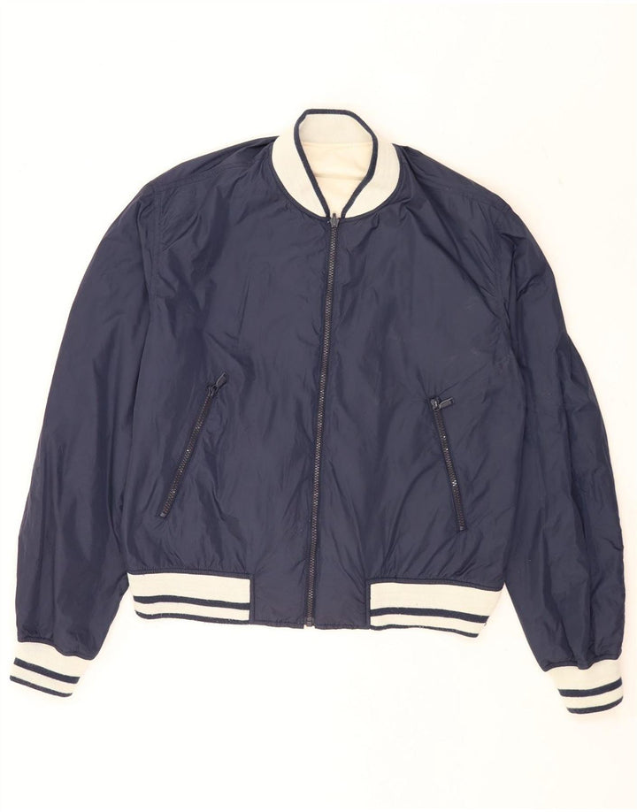 Ανδρικό Gas Reversible Bomber Jacket UK 40 Large Beige Colourblock Cotton