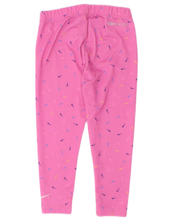 Γραφικό κολάν Nike Girls Dri Fit 3-4 ετών XS Pink Polyester