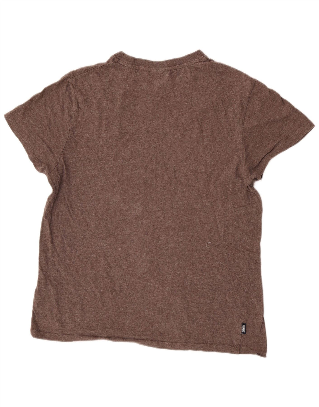 Superdry Ανδρικό T-Shirt Top XL Καφέ Βαμβακερό