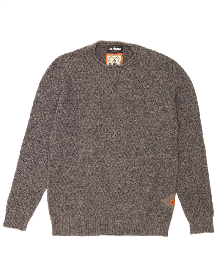 Ανδρικό πουλόβερ Barbour Crew Neck Jumper Μικρό Γκρι Μαλλί