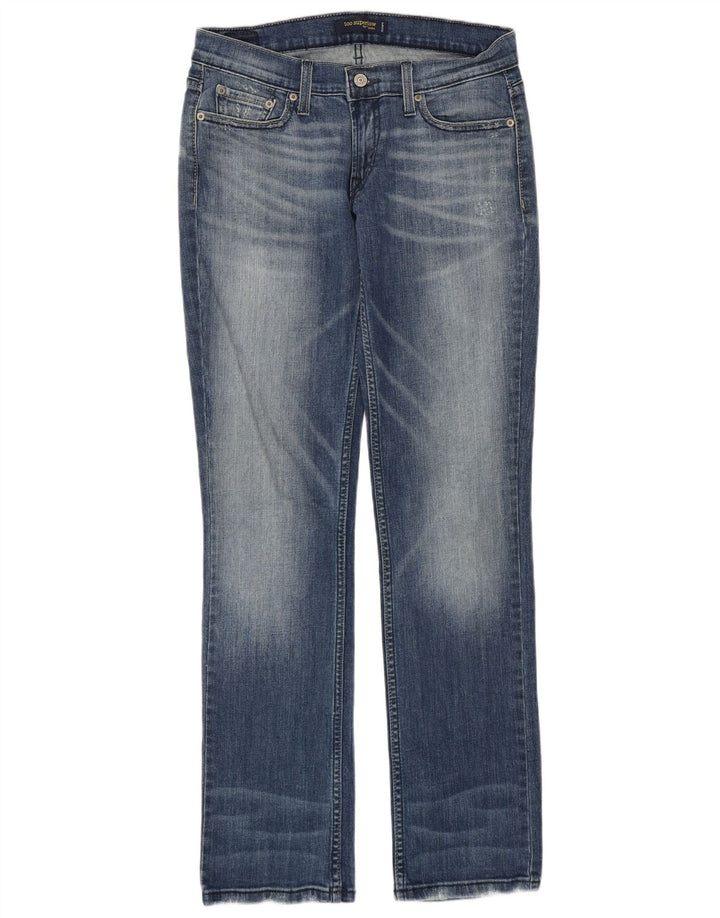 Γυναικείο Levi's 504 Super Low Straight Jeans US 7 Medium W29 L31 Μπλε βαμβακερό