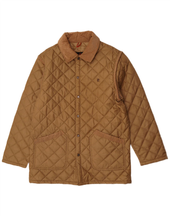 Pierre Cardin Ανδρικό καπιτονέ μπουφάν UK 40 Large Beige Polyester