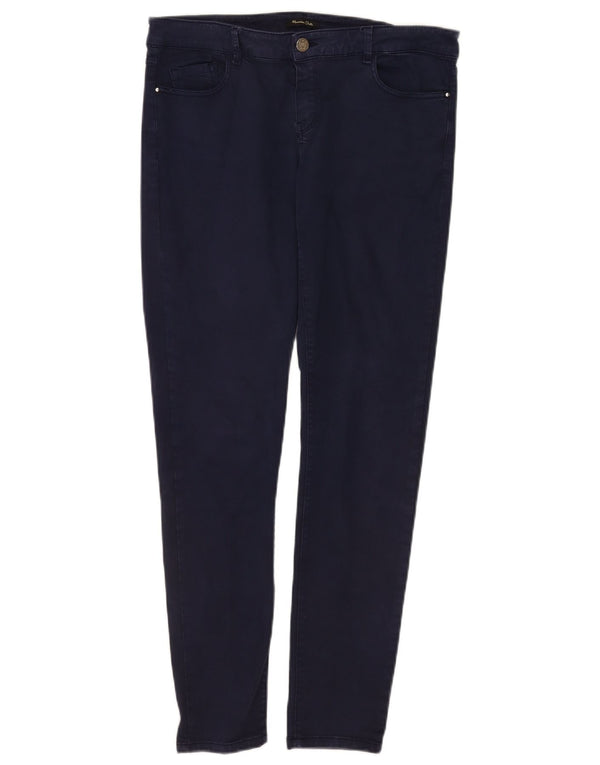 Massimo Dutti Γυναικείο Skinny Casual Παντελόνι EU 42 Large W32 L30 Navy Blue