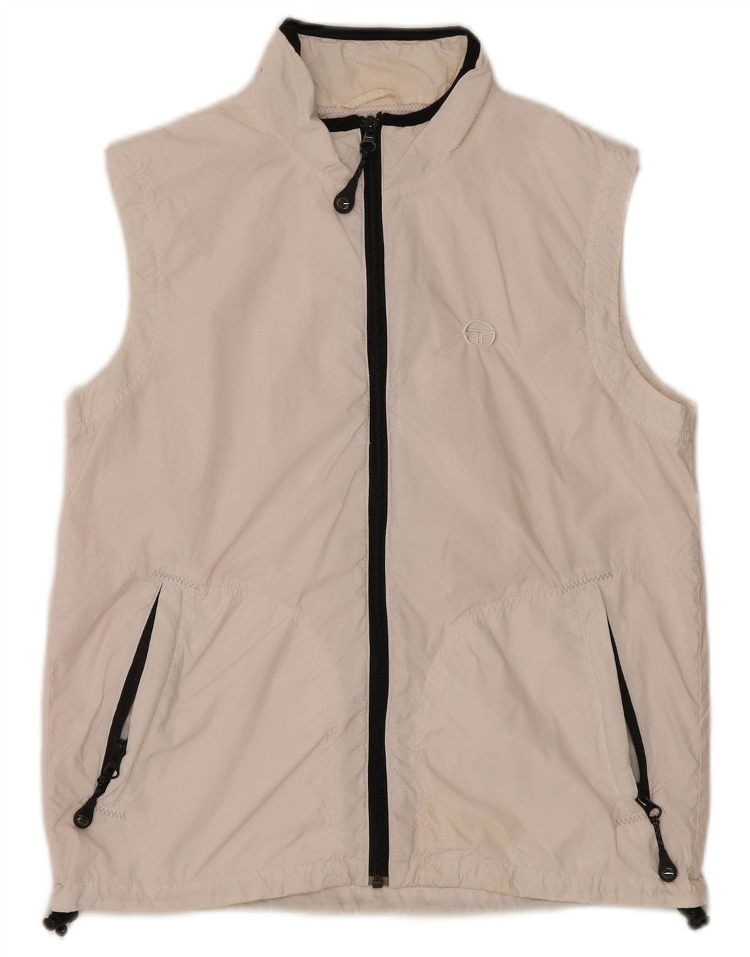 SERGIO TACCHINI Γυναικεία αμάνικη φόρμα φόρμας μπουφάν IT 46 μεγάλο λευκό