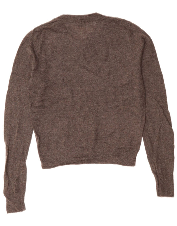 Γυναικείο πουλόβερ ZARA Crop με V λαιμόκοψη UK 10 Small Grey