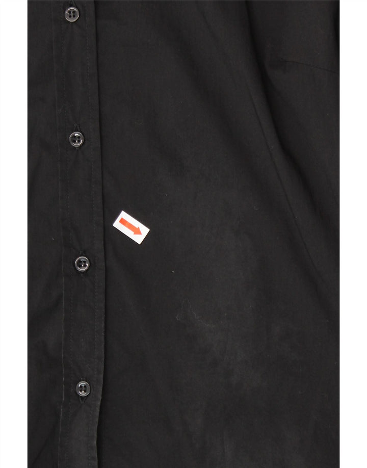 ZARA Womens Shirt Bodysuit UK 10 Small Black