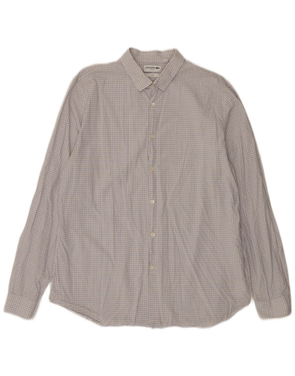 Ανδρικό πουκάμισο Lacoste Slim Fit Μέγεθος 44 17,5 XL Πολύχρωμο βαμβακερό Gingham