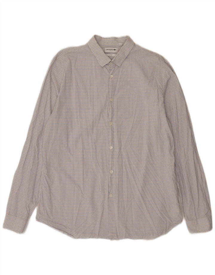 Ανδρικό πουκάμισο Lacoste Slim Fit Μέγεθος 44 17,5 XL Πολύχρωμο βαμβακερό Gingham
