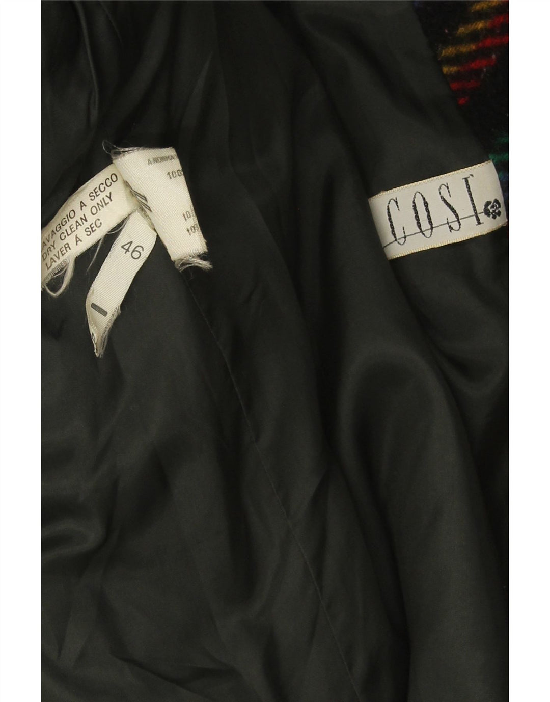 Vintage γυναικείο τζάκετ 1 κουμπιού Blazer IT 46 Μεγάλο πολύχρωμο τσεκ