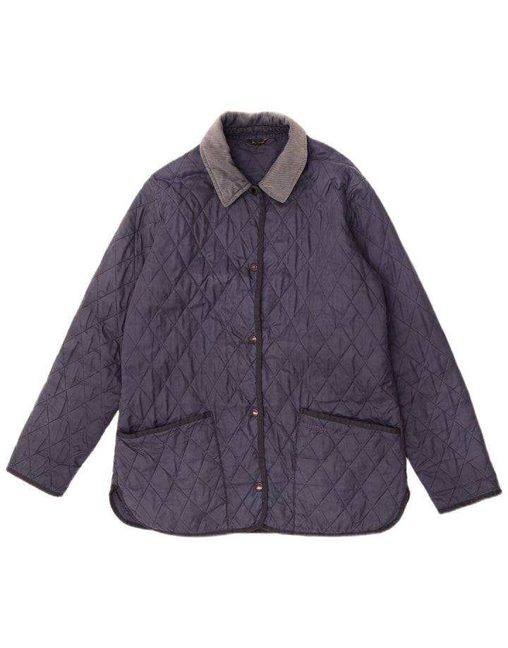 Γυναικείο καπιτονέ μπουφάν Barbour UK 14 Large Navy Blue Polyamide