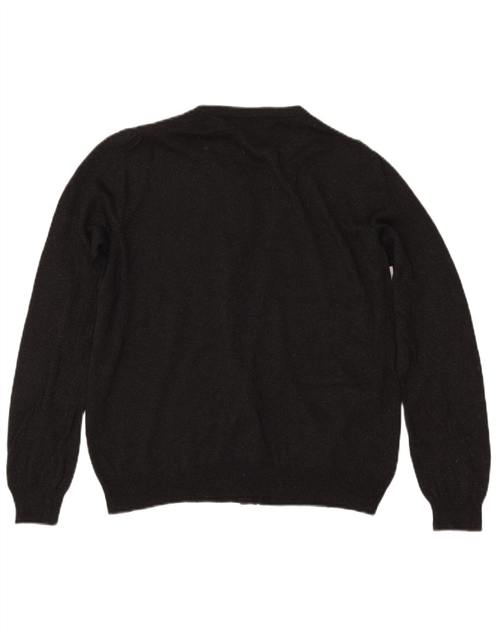 MARKS & SPENCER Γυναικείο πουλόβερ ζακέτα UK 14 Medium Black Flecked