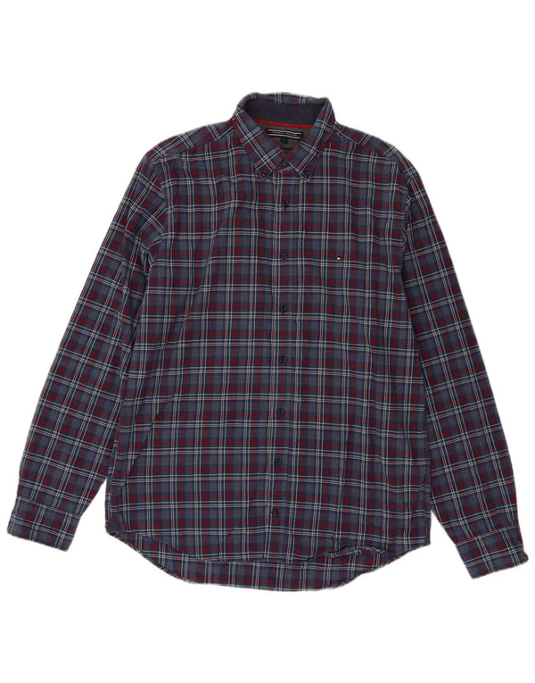 Tommy Hilfiger Ανδρικό πουκάμισο New York Fit Large Blue Check Cotton