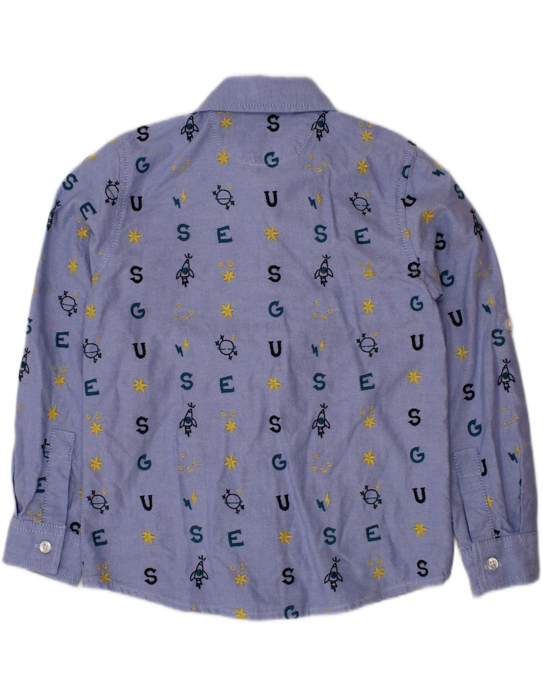 GUESS Boys Graphic πουκάμισο 3-4 ετών Μπλε βαμβακερό