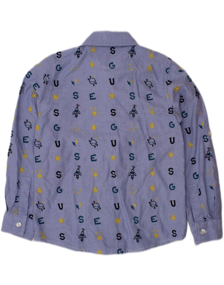 GUESS Boys Graphic πουκάμισο 3-4 ετών Μπλε βαμβακερό