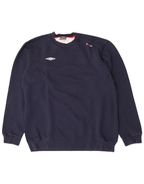 Umbro Mens Sweatshirt Jumper Large Navy Blue
