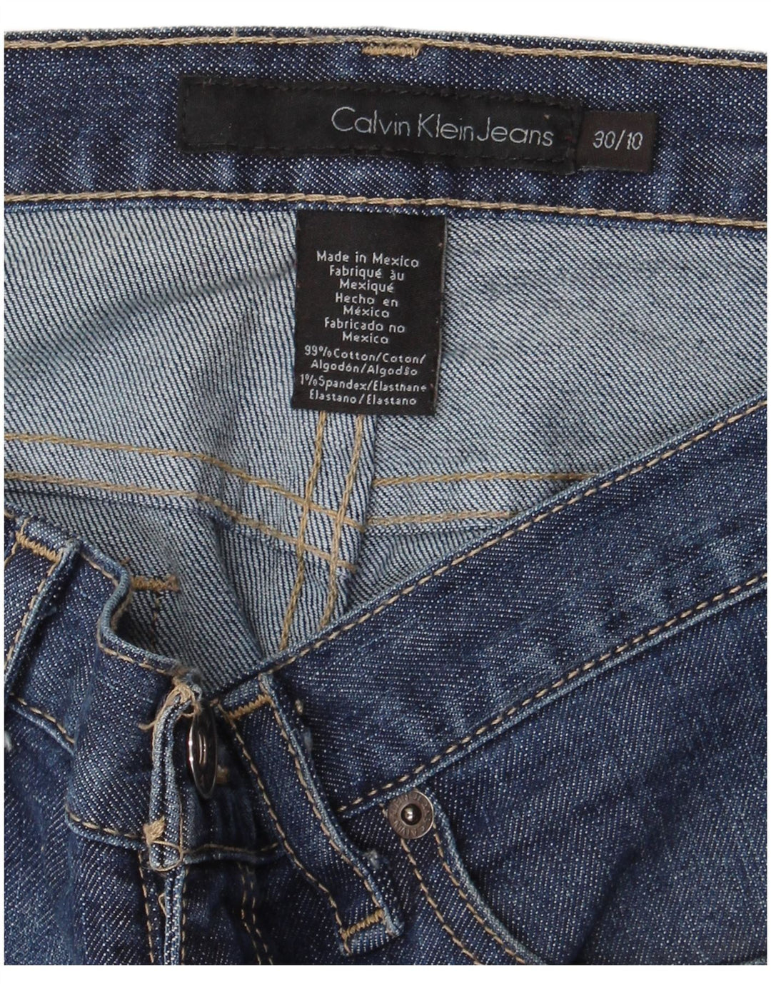 CALVIN KLEIN Γυναικείο τζιν μποτάκι US 10 Μεγάλο W30 L32 Μπλε βαμβακερό