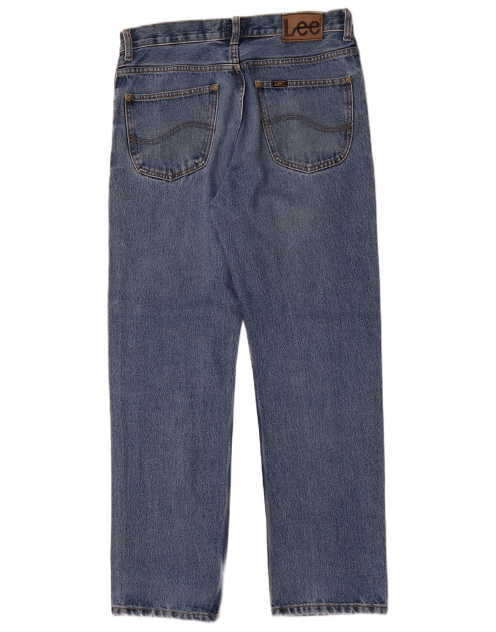 Lee Mens Straight Jeans W32 L30 Μπλε Βαμβακερό