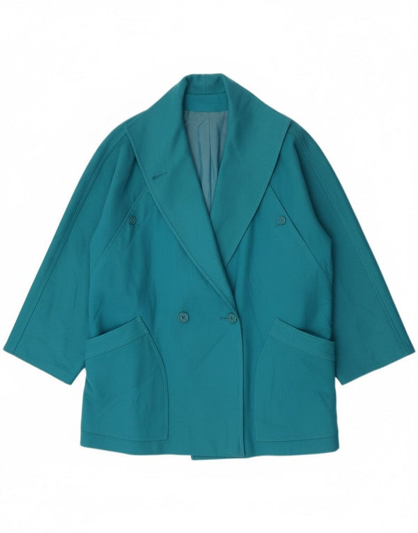 Marella Γυναικείο σακάκι blazer 2 κουμπιών UK 10 Small Turquoise Classic