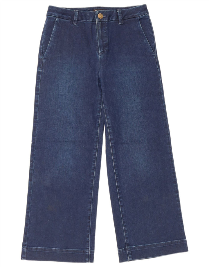 Massimo Dutti Γυναικείο Crop Wide Leg Jeans W26 L23 Blue