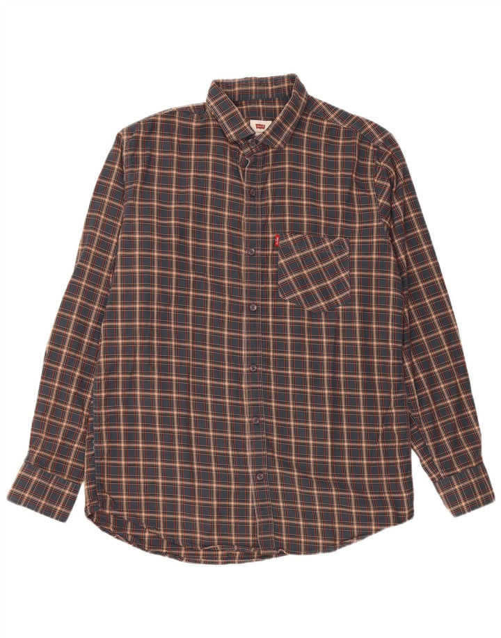 Ανδρικό πουκάμισο Levi's Slim Fit XL Navy Blue Check