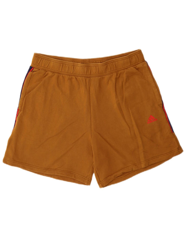 Ανδρικό γραφικό αθλητικό σορτς Adidas XL Beige Colourblock Βαμβακερό