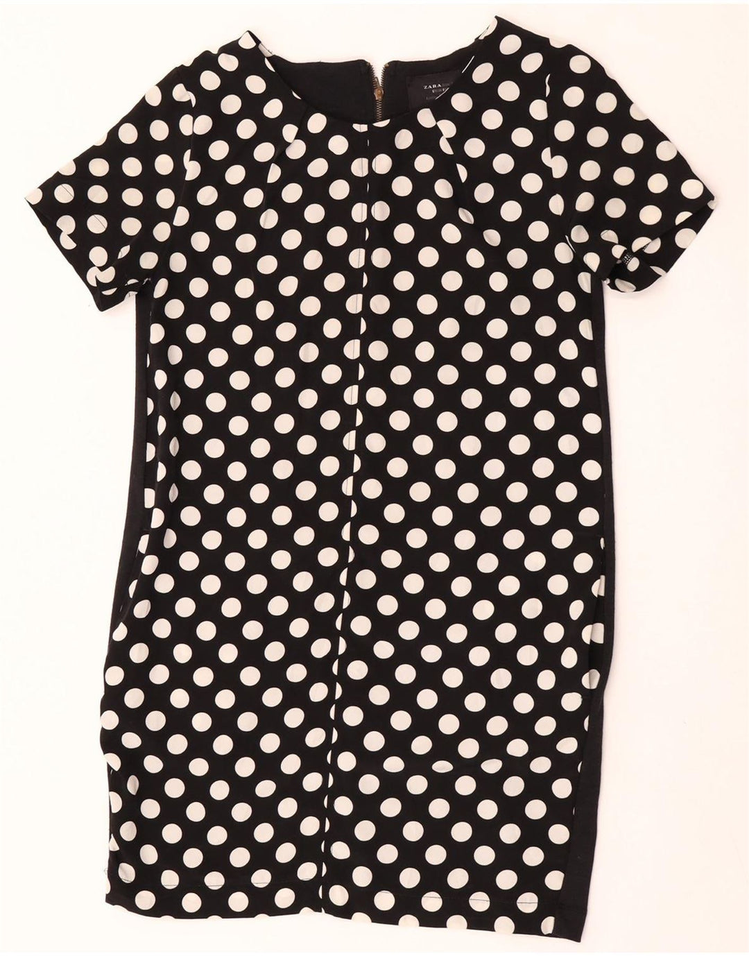 Zara Γυναικείο φόρεμα Shift UK 12 Medium Black Pot Polyester
