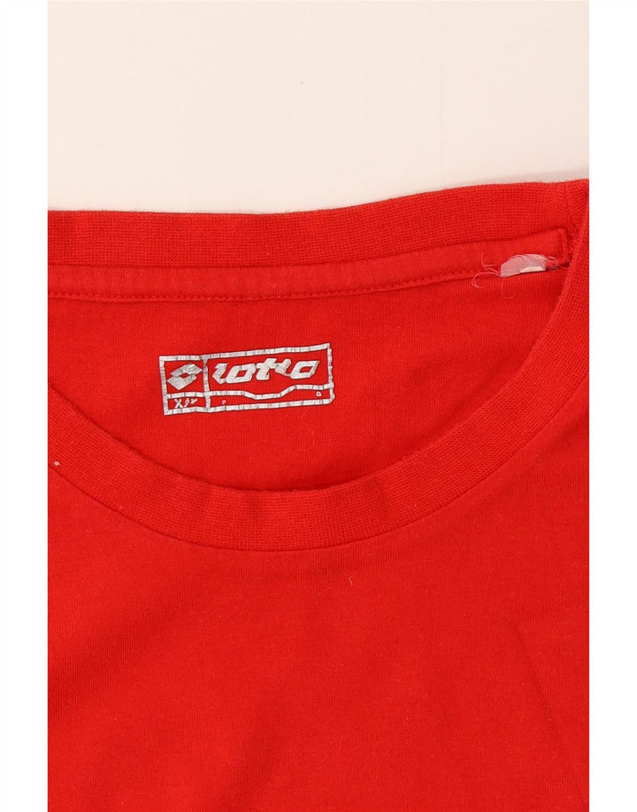 Ανδρικό T-Shirt LOTTO Top XL Κόκκινο
