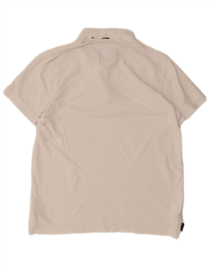 Crew Clothing Ανδρικό πουκάμισο πόλο μεγάλο λευκό βαμβακερό