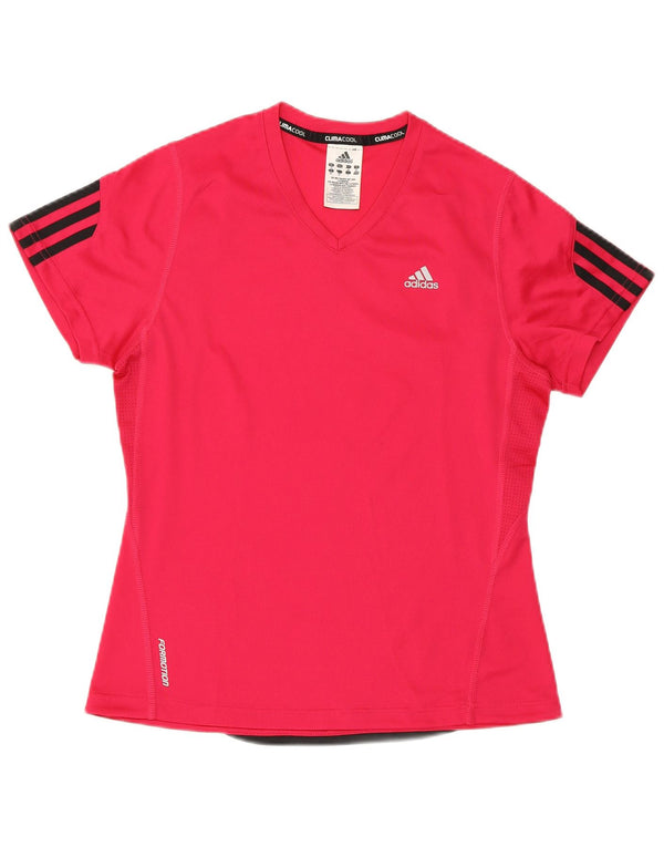 Γυναικείο T-Shirt Climacool ADIDAS Top 12 μεσαίου ροζ πολυεστέρα