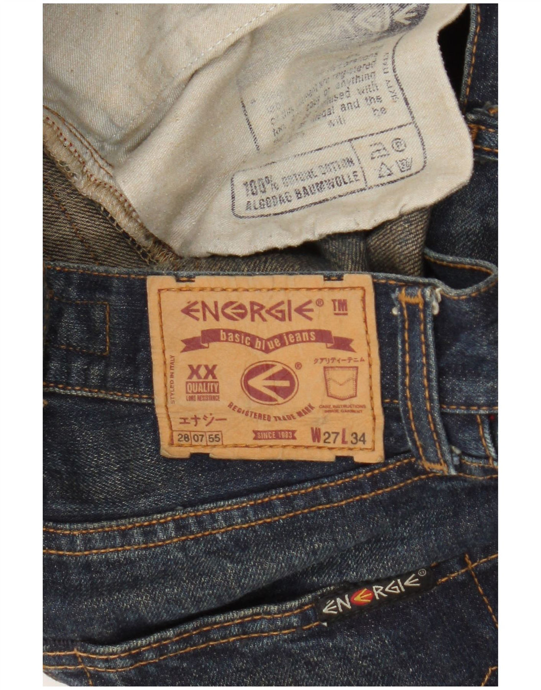Γυναικείο ίσιο τζιν Energie W27 L34 Navy Blue Cotton