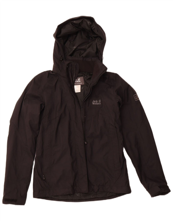 Γυναικείο τζάκετ με κουκούλα JACK WOLFSKIN UK 10 Small Black Polyamide