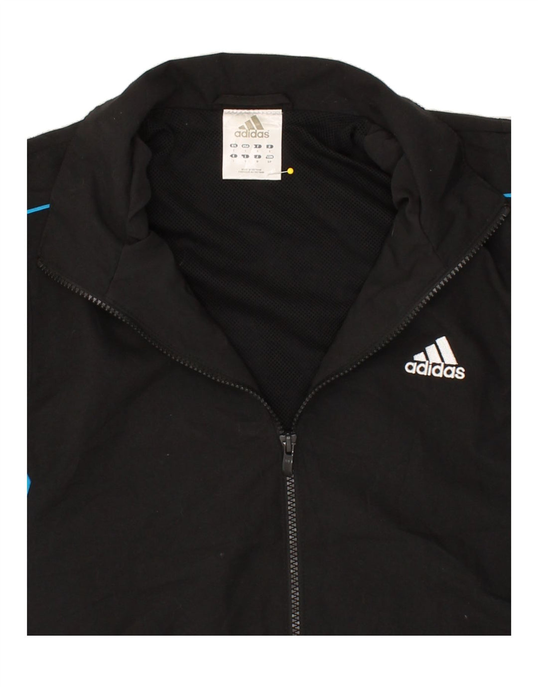 Ανδρική φόρμα γυμναστικής ADIDAS με γραφικό μπουφάν, μικρό μαύρο χρώμα, πολυεστέρα