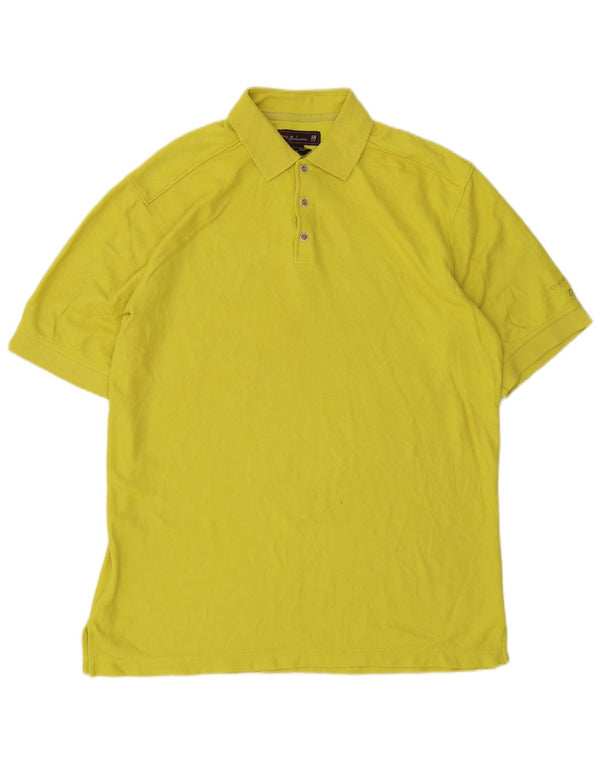 Tommy Bahama Mens Polo Shirt Medium Yellow Cotton