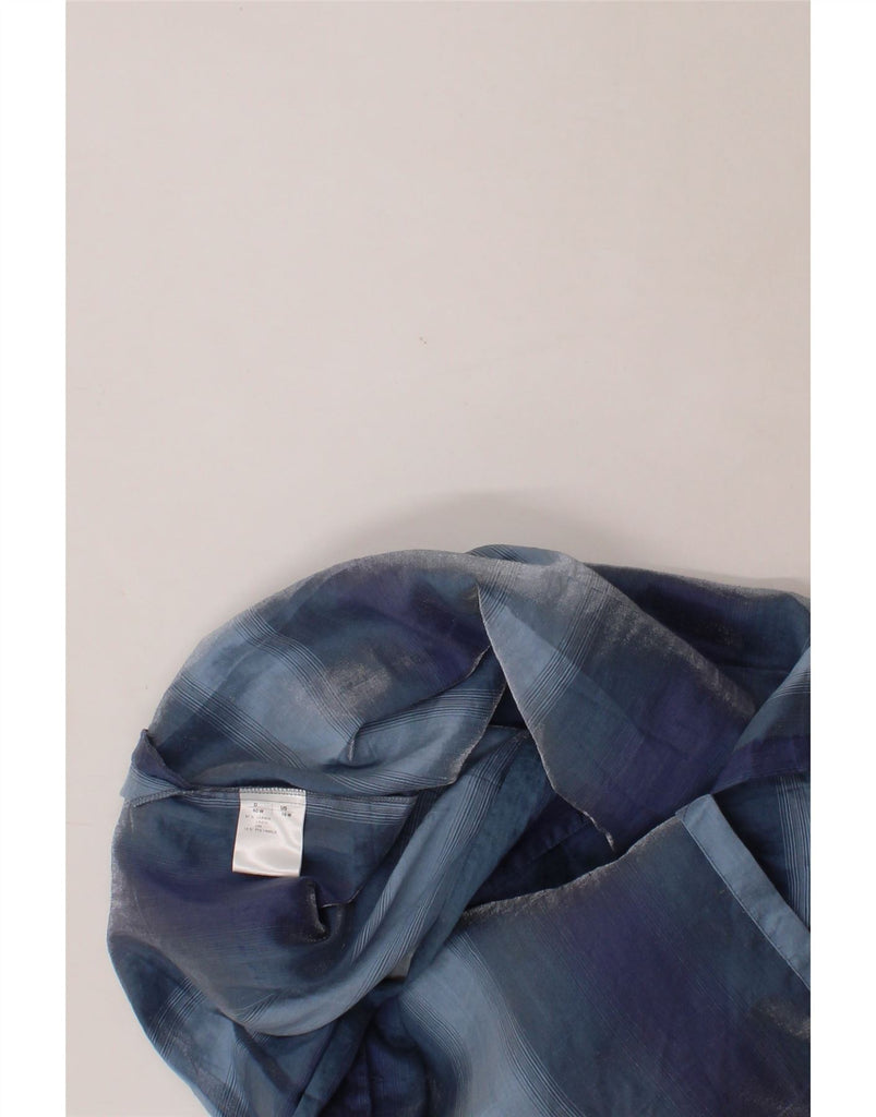 GIVENCHY Womens Wide Short Sleeves Shirt Dress US 10 Large Blue Striped Vintage Givenchy and Second-Hand Givenchy from Messina Hembry 