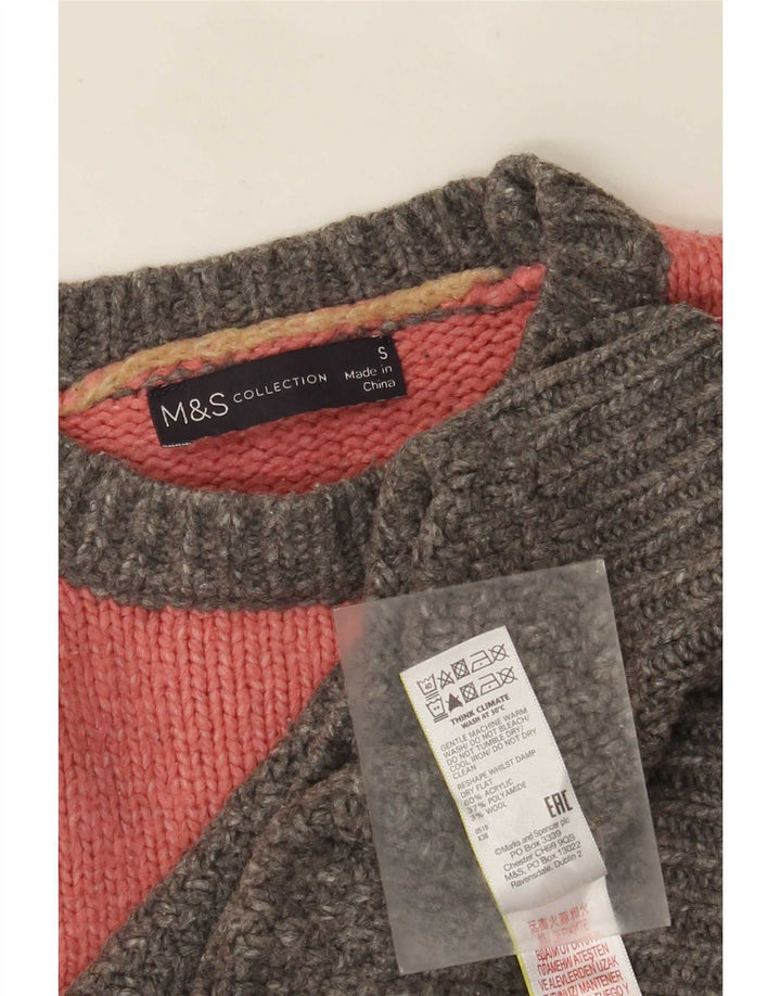 Marks & Spencer Γυναικείο πουλόβερ με λαιμόκαυστο UK 10 Small πολύχρωμο