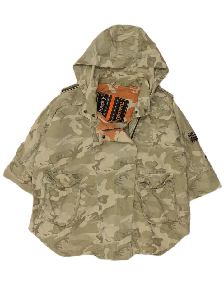 Superdry Γυναικείο Στρατιωτικό Μπουφάν υπερμεγέθη 3/4 μανίκι UK 14 Medium Khaki