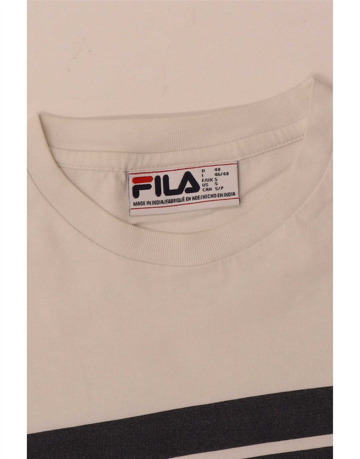 Ανδρικό γραφικό T-Shirt Fila Top Small White