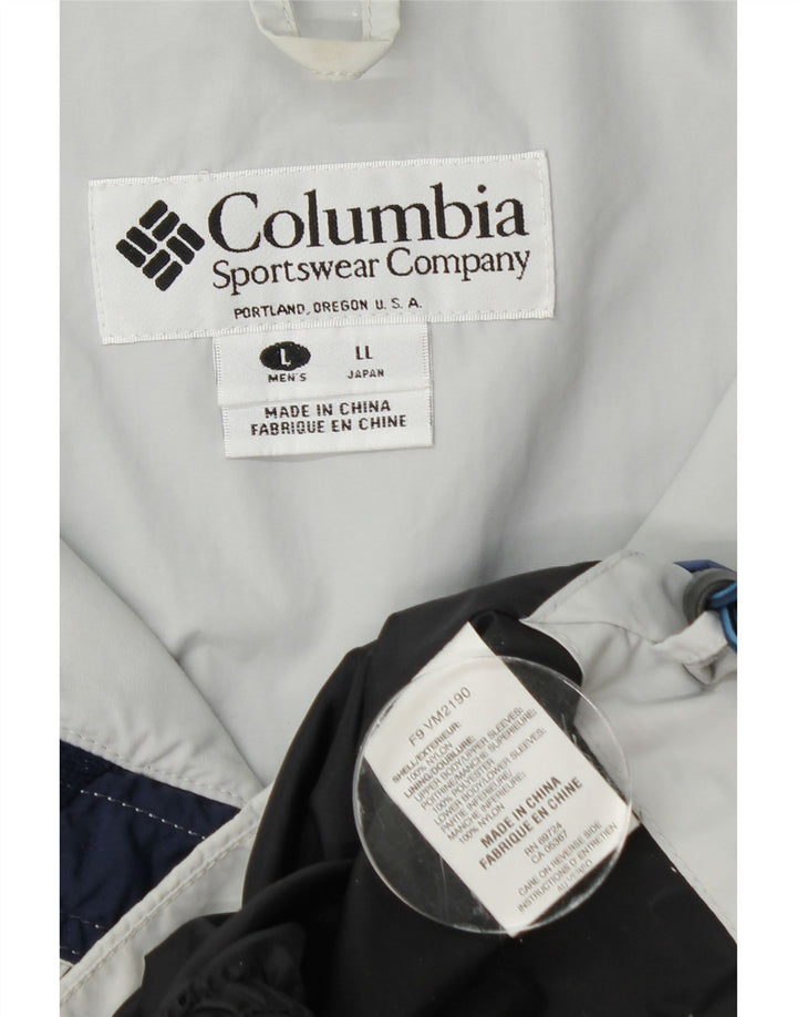 Ανδρικό τζάκετ Columbia Windbreaker UK 40 Large Blue Colourblock Nylon