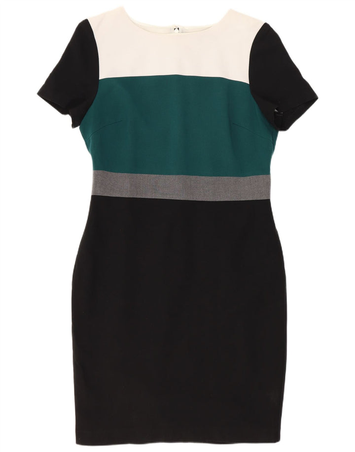 Γυναικείο φόρεμα με θήκη Marks & Spencer UK 12 Medium πολύχρωμο Colourblock