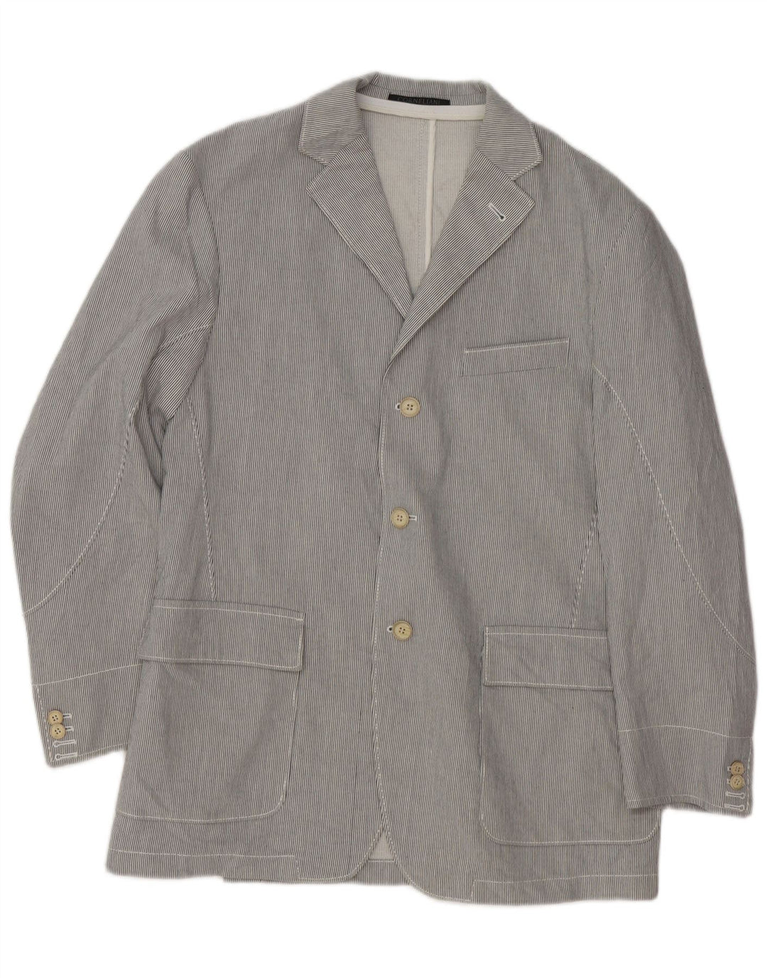 Ανδρικό σακάκι 3 κουμπιών Corneliani Blazer UK 36 Small Grey Pinstripe