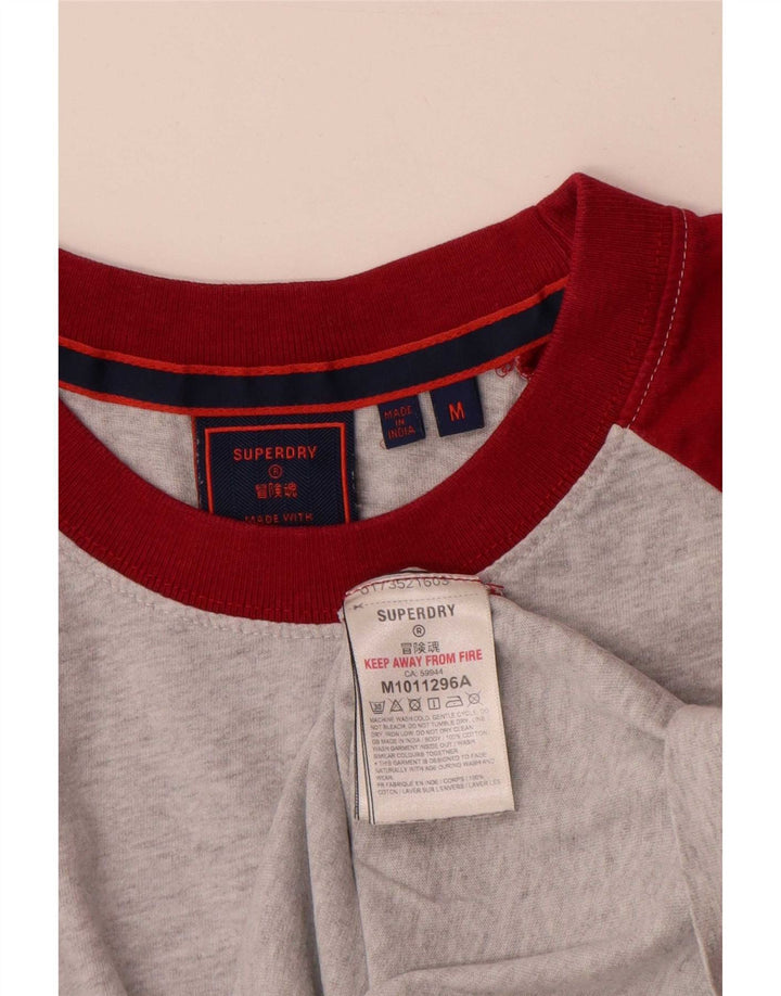 Ανδρικό μπλουζάκι Superdry Top Medium Grey Colourblock Βαμβακερό