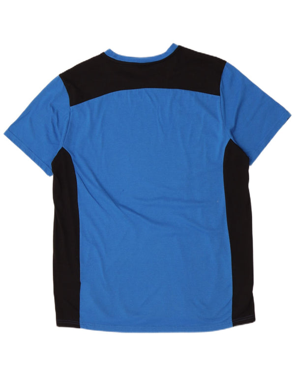 Ανδρικό γραφικό μπλουζάκι Puma Top Large Blue Colorblock Πολυεστερικό Sports