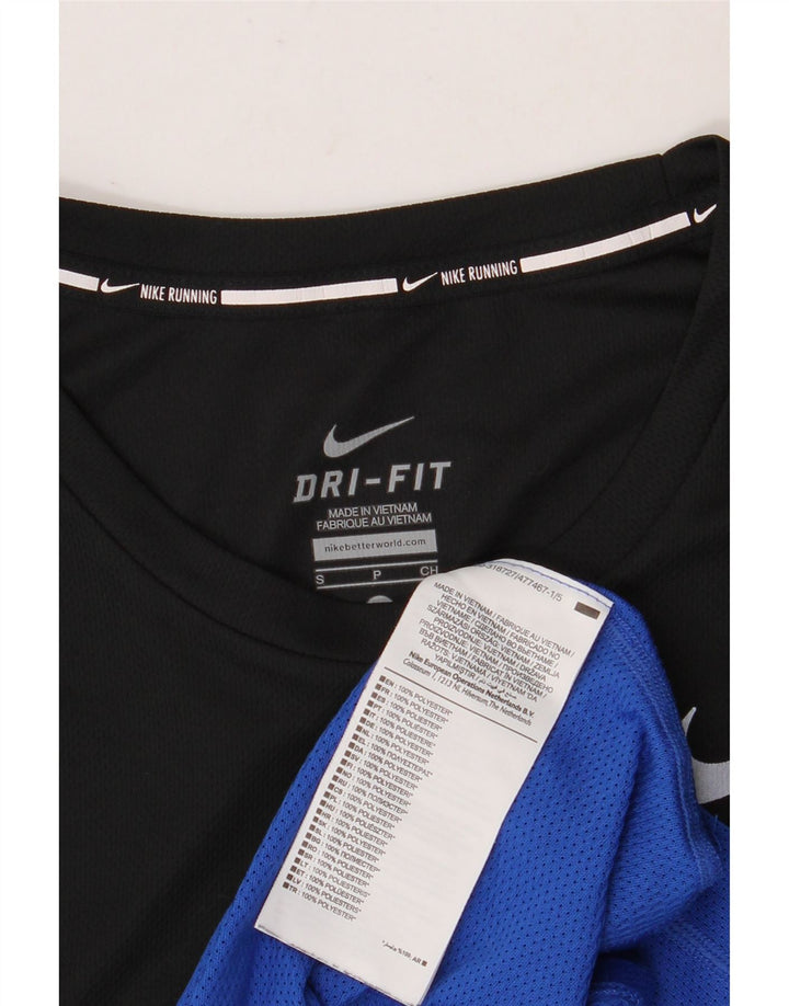 Ανδρικό μπλουζάκι NIKE Dri Fit Top Small Black Colourblock Polyester