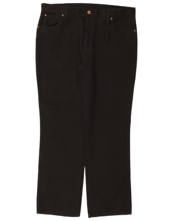 Γυναικείο τζιν WRANGLER Regular Fit ίσιο W40 L32 μαύρο βαμβακερό