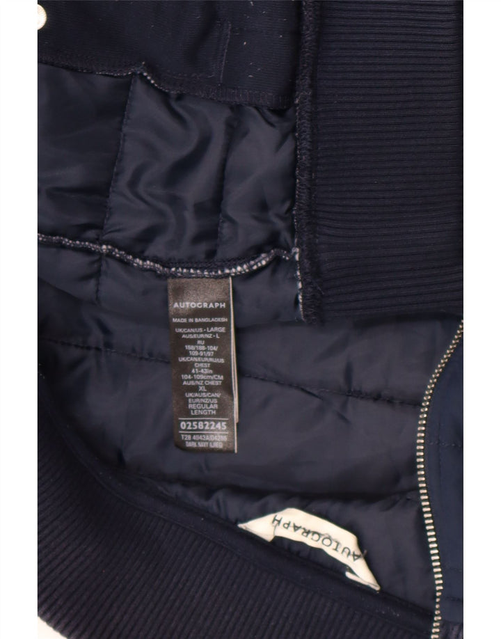 Marks & Spencer Ανδρικό μπουφάν με επένδυση UK 42 XL Navy Blue Polyester