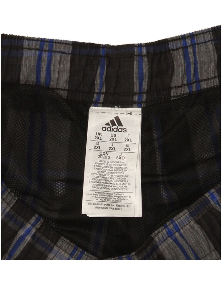 Ανδρικό σορτς κολύμβησης Adidas 2XL Grey Check Polyester