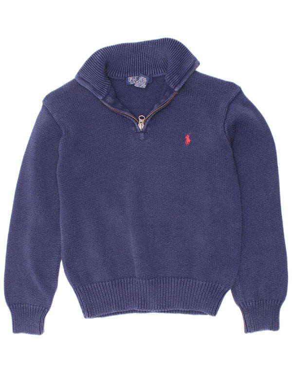 Polo Ralph Lauren Boys πουλόβερ με φερμουάρ 9-10 ετών Small Navy Blue