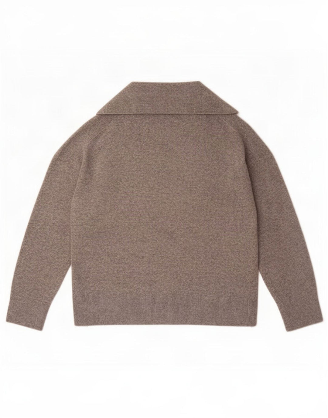 Massimo Dutti Γυναικείο πουλόβερ με λαιμόκοψη μεγάλου μεγέθους πόλο UK 12 Μεσαίο γκρι