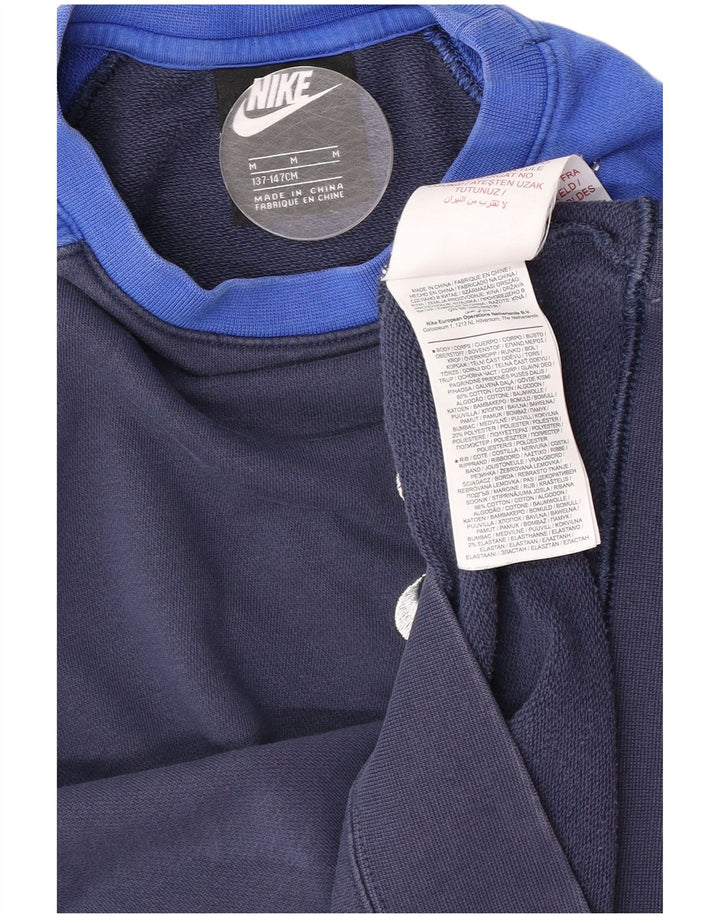 Γραφικό φούτερ Nike Boys Jumper 10-11 ετών Medium Blue Colorblock